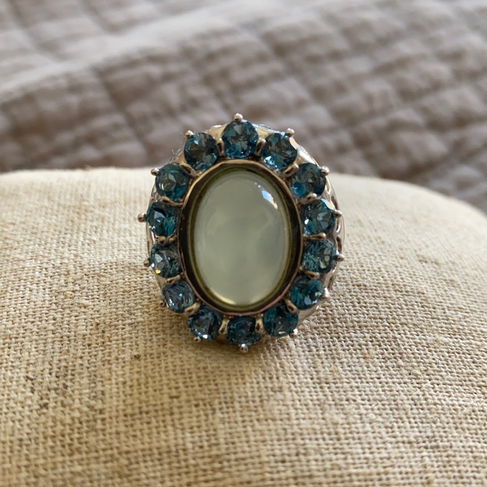 Silver and Blue Ring